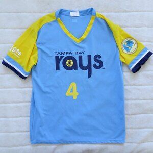 Match Up Men's Tampa Bay Rays Snell #4 Jersey Shirt XL Blue Yellow